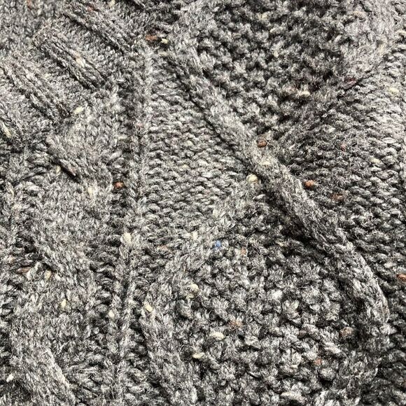 BDG M Cable Knit Preppy Sweater with Suede Elbow Patches - Picture 9 of 12